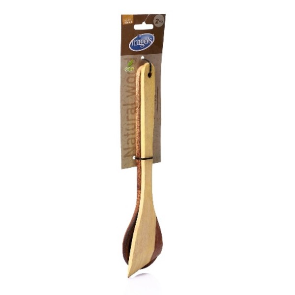 LOT DE 2 SPATULES EN BOIS SUPER MIGOS                                