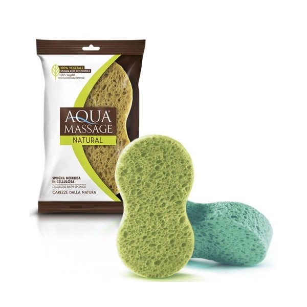 EPONGE BAIN 100% VEGETAL COUL. AQUA