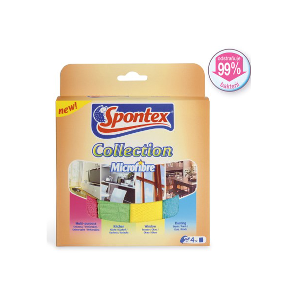 PACK LAVETTE MICROFIBRE-4-SPONTEX