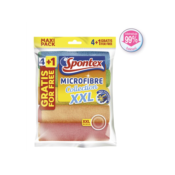 LAVETTE MICROFIBRE 4+1 GRATUIT SPONTEX