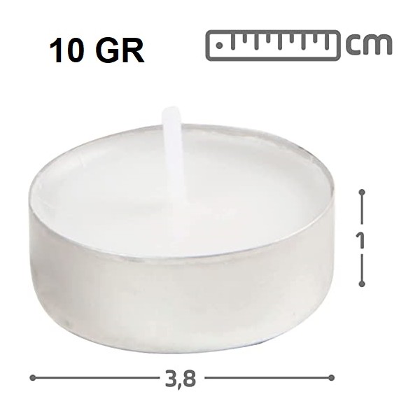 BOUGIE TEALIGHTS 10GR 3-3.5 H -50-