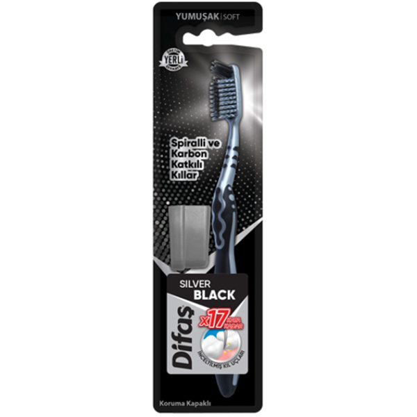 BROSSE A DENTS Silver & Black DIFAS 

