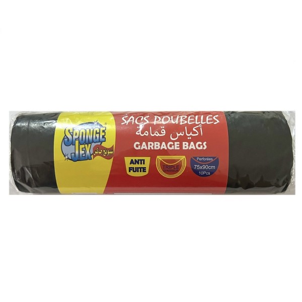 SACS POUBELLE SPONGE-JEX 75X90 300GR NOIR -10-