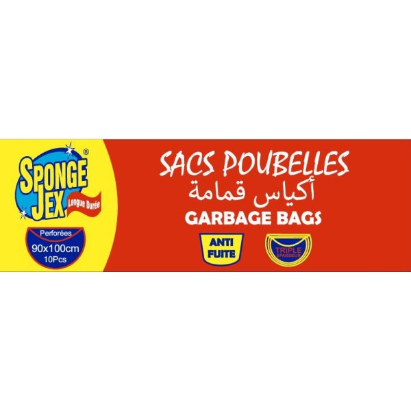 SACS POUBELLE SPONGE-JEX 90X100 NOIR -10-