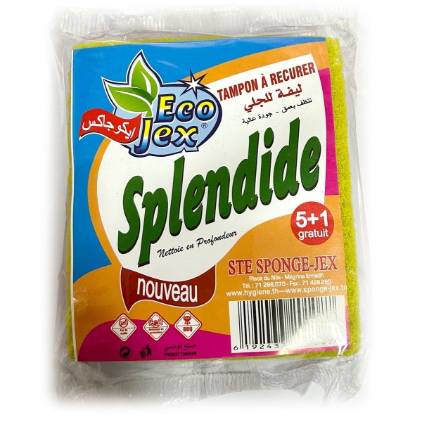 TAMPON SPLENDIDE ECOJEX 5+1 GRATUIT