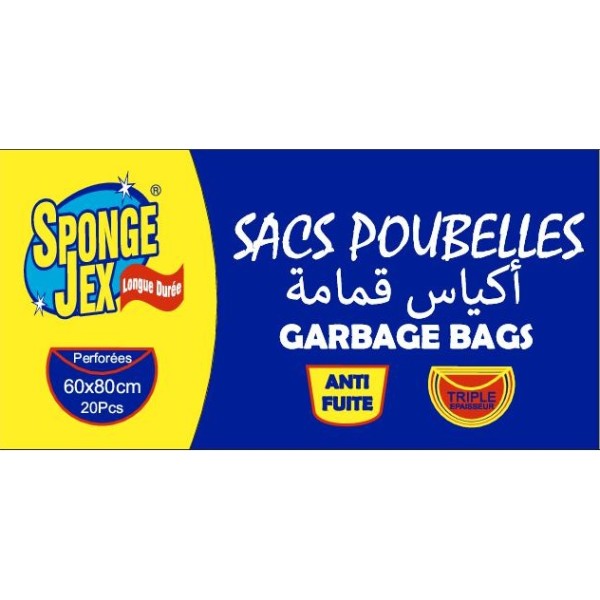 SACS POUBELLE SPONGE-JEX 60X80 NOIR -20-