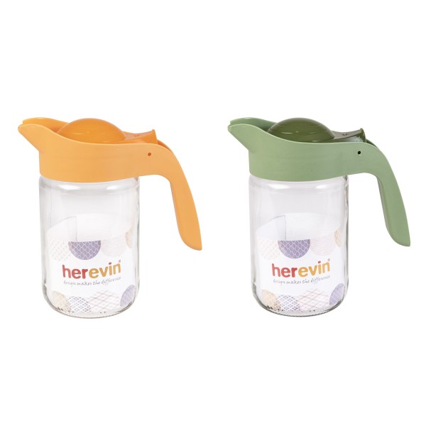 CARAFE VERT-ORANGE 660 ML HEREVIN