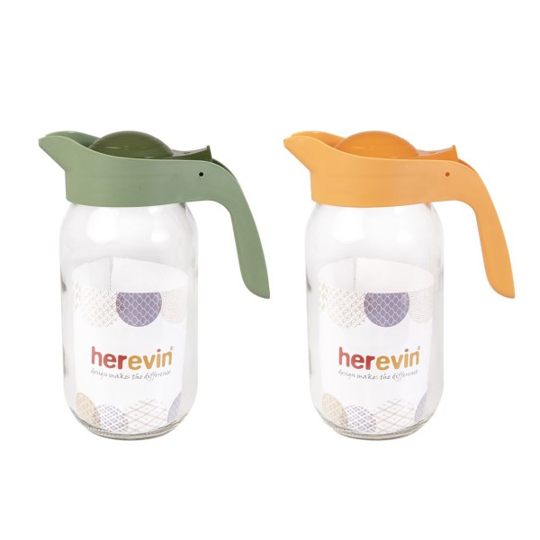 CARAFE VERT-ORANGE 1 L HEREVIN