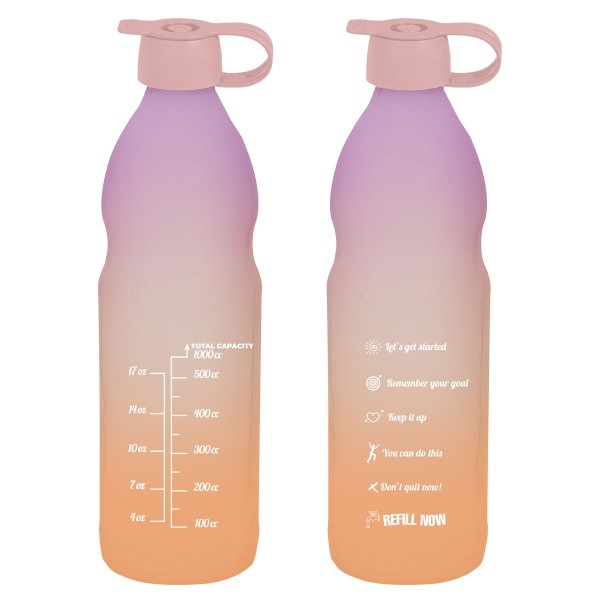 BOUTEILLE A EAU BI-COLORE ORANGE 1 L HEREVIN