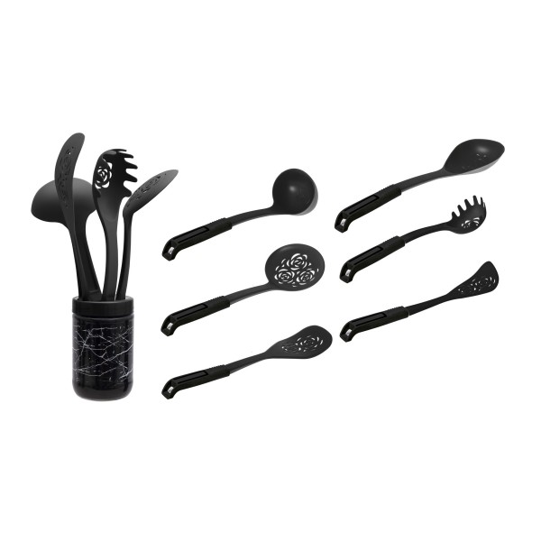 LOT DE 4 OUTILS EN PLAST A/C BOCAL 600CC NOIR HEREVIN