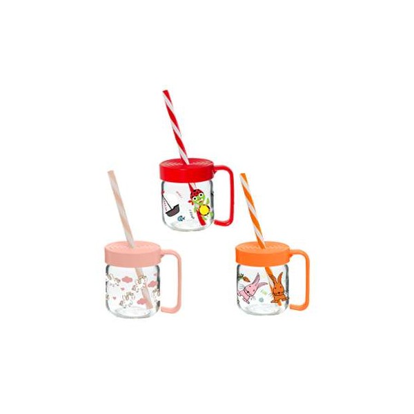 MUG A/C COUVERCLE+PAILLE 200 ML HEREVIN