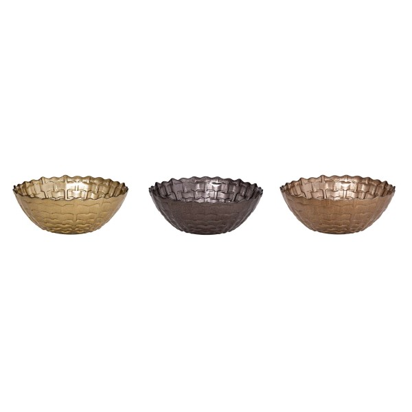 BOL EN VERRE WICKER 12CM Gold-Silver-Bronze HEREVIN
