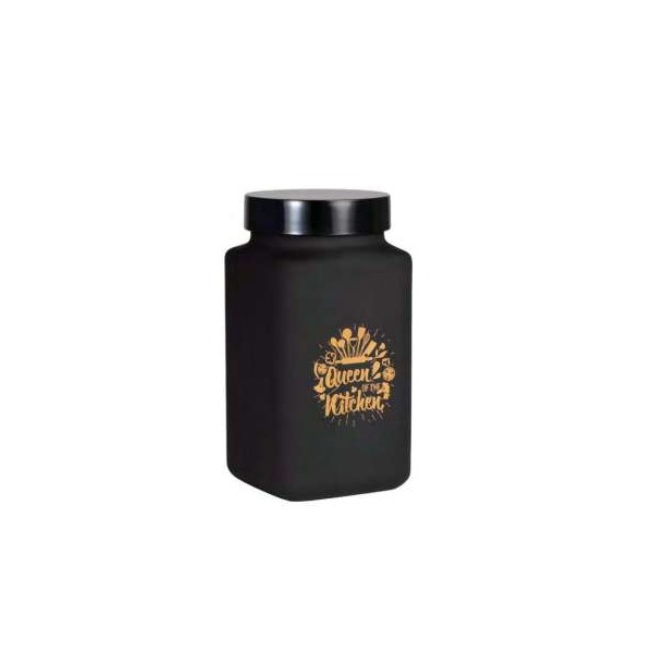 BOCAL CARRE 2L DECORE QUEEN-NOIR HEREVIN
