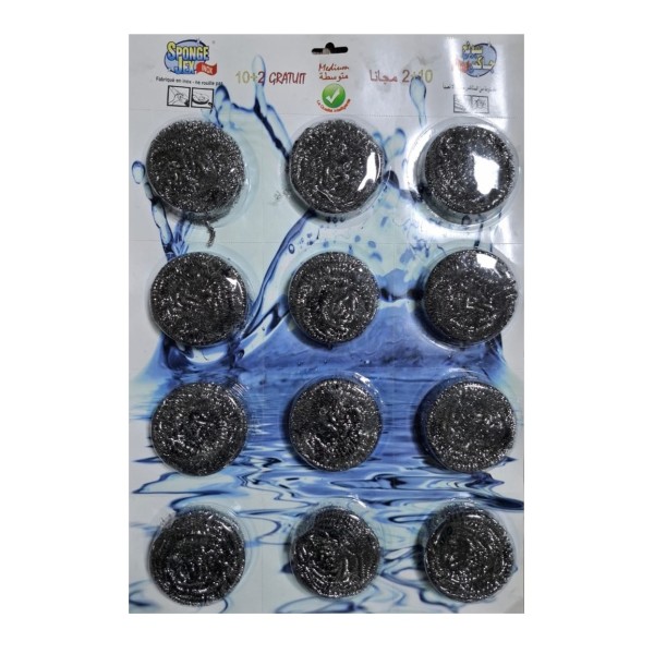 EPONGE A RECURER INOX PLAQUE MEDIUM -12-