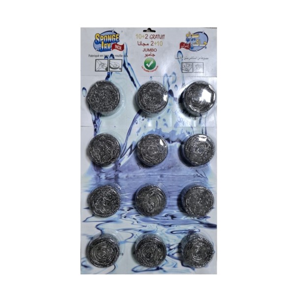 EPONGE A RECURER INOX PLAQUE JOMBO -12-